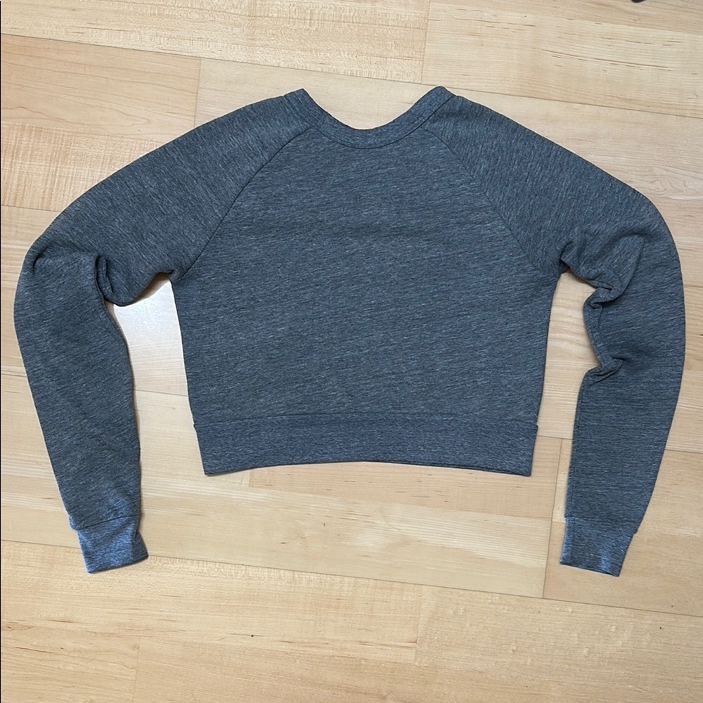 Aritzia Gray Fleece Cropped Long Sleeve | TNA - Picture 5 of 10